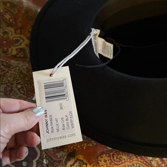 Johnny Was Black Fedora with Colorful BandBrand NewOne Size display picture 3